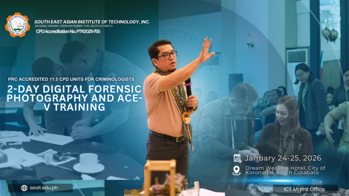 SEAIT Conducts 2-Day Digital Forensic Photography and ACE-V Training