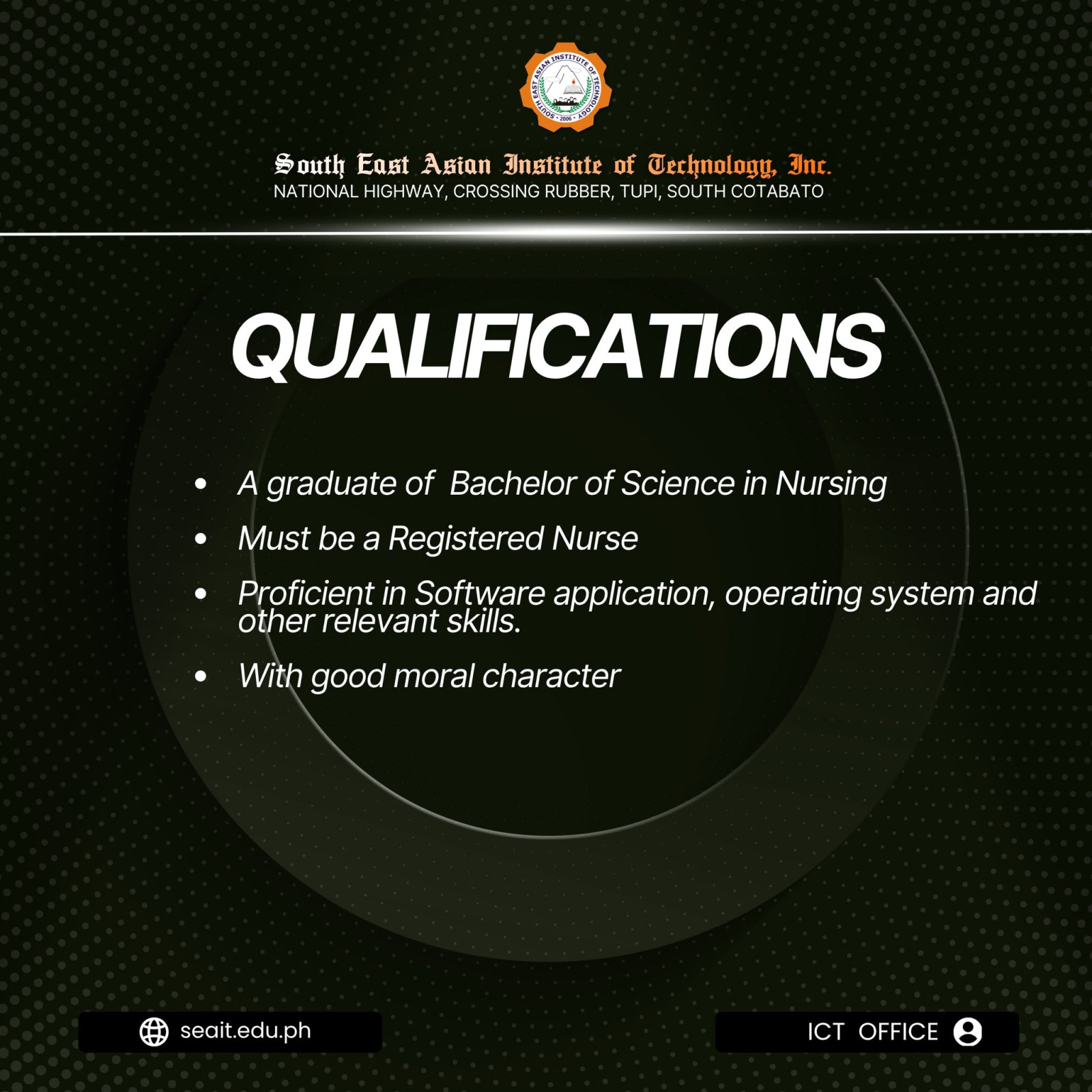 𝗡𝗢𝗧𝗜𝗖𝗘 𝗢𝗙 𝗩𝗔𝗖𝗔𝗡𝗖𝗬  | 𝗦𝗰𝗵𝗼𝗼𝗹 𝗡𝘂𝗿𝘀𝗲 - Image 1